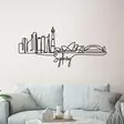 Väggdekor Metall Wallity Sydney Svart Metall 120x52 cm - Dekorationer, prydnadsföremål - 8683342852913 - 3