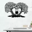 Väggdekor Metall Wallity Love Svart Metall 65x43 cm - Dekorationer, prydnadsföremål - 8682870956513 - 2