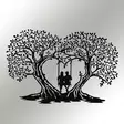 Väggdekor Metall Wallity Love Svart Metall 65x43 cm - Dekorationer, prydnadsföremål - 8682870956513 - 7