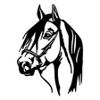 Väggdekor Metall Wallity Horse Head Svart Metall 40x55 cm - Dekorationer, prydnadsföremål - 8682870844643 - 1