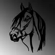 Väggdekor Metall Wallity Horse Head Svart Metall 40x55 cm - Dekorationer, prydnadsföremål - 8682870844643 - 4