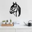 Väggdekor Metall Wallity Horse Head Svart Metall 40x55 cm - Dekorationer, prydnadsföremål - 8682870844643 - 2