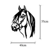 Väggdekor Metall Wallity Horse Head Svart Metall 40x55 cm - Dekorationer, prydnadsföremål - 8682870844643 - 5