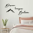 Väggdekor Metall Wallity Dream Imagine Belive Svart Metall 47x16 cm 47x15 cm 37x19 cm 50x18,5 cm 4 Delar - Dekorationer, prydnadsföremål - 8684282140863 - 5
