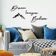 Väggdekor Metall Wallity Dream Imagine Belive Svart Metall 47x16 cm 47x15 cm 37x19 cm 50x18,5 cm 4 Delar - Dekorationer, prydnadsföremål - 8684282140863 - 4