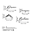 Väggdekor Metall Wallity Dream Imagine Belive Svart Metall 47x16 cm 47x15 cm 37x19 cm 50x18,5 cm 4 Delar - Dekorationer, prydnadsföremål - 8684282140863 - 7