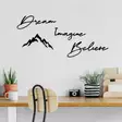 Väggdekor Metall Wallity Dream Imagine Belive Svart Metall 47x16 cm 47x15 cm 37x19 cm 50x18,5 cm 4 Delar - Dekorationer, prydnadsföremål - 8684282140863 - 3