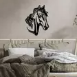 Väggdekor Metall Wallity Horse 2 Svart Metall 43x56 cm - Dekorationer, prydnadsföremål - 8683743841943 - 4