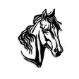 Väggdekor Metall Wallity Horse 2 Svart Metall 43x56 cm - Dekorationer, prydnadsföremål - 8683743841943 - 1
