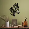 Väggdekor Metall Wallity Horse 2 Svart Metall 43x56 cm - Dekorationer, prydnadsföremål - 8683743841943 - 2