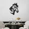 Väggdekor Metall Wallity Horse 2 Svart Metall 43x56 cm - Dekorationer, prydnadsföremål - 8683743841943 - 3