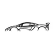 Väggdekor Metall Wallity Mclaren P1 Silhouette Svart Metall 68x14 cm - Dekorationer, prydnadsföremål - 8683743841783 - 1