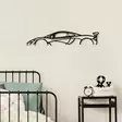 Väggdekor Metall Wallity Mclaren P1 Silhouette Svart Metall 68x14 cm - Dekorationer, prydnadsföremål - 8683743841783 - 3