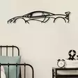 Väggdekor Metall Wallity Mclaren P1 Silhouette Svart Metall 68x14 cm - Dekorationer, prydnadsföremål - 8683743841783 - 2