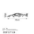 Väggdekor Metall Wallity Mclaren P1 Silhouette Svart Metall 68x14 cm - Dekorationer, prydnadsföremål - 8683743841783 - 6