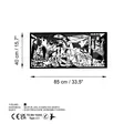 Väggdekor Metall Wallity Picasso Svart Metall 85x40 cm - Dekorationer, prydnadsföremål - 8684282391623 - 6