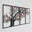 Väggdekor Metall Wallity Svart Metall 48x98 cm 4 Delar - Dekorationer, prydnadsföremål - 8683742466833 - 4