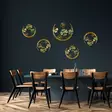 Väggdekor Metall Wallity Haiyang Grön Guld Metall 70x70 cm - Dekorationer, prydnadsföremål - 8682870815803 - 6
