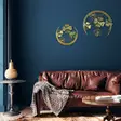 Väggdekor Metall Wallity Haiyang Grön Guld Metall 70x70 cm - Dekorationer, prydnadsföremål - 8682870815803 - 5