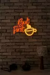 Dekorativ Led Väggbelysning Wallity But First Coffee Röd Gul Plast 47x37 cm - Ljussmycken och ljusfigurer - 8683342475853 - 4