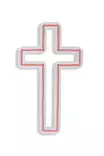 Väggdekor Led Wallity Cross Sign Rosa Plast 25x43 cm - Ljussmycken och ljusfigurer - 8682870288393 - 6