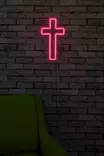 Väggdekor Led Wallity Cross Sign Rosa Plast 25x43 cm - Ljussmycken och ljusfigurer - 8682870288393 - 3