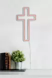 Väggdekor Led Wallity Cross Sign Rosa Plast 25x43 cm - Ljussmycken och ljusfigurer - 8682870288393 - 5