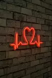 Led Väggdekor Wallity Love Rhythm Röd Plast 51x21 cm - Ljussmycken och ljusfigurer - 8682870288553 - 3