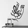 Väggdekor Metall Wallity Woman Face Behind The Branch Svart Metall 46x56 cm - Dekorationer, prydnadsföremål - 8682870869493 - 6