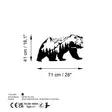 Väggdekor Metall Wallity Orso-1 Svart Metall 71x41 cm - Dekorationer, prydnadsföremål - 8684282418733 - 7