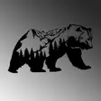 Väggdekor Metall Wallity Orso-1 Svart Metall 71x41 cm - Dekorationer, prydnadsföremål - 8684282418733 - 6