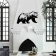 Väggdekor Metall Wallity Orso-1 Svart Metall 71x41 cm - Dekorationer, prydnadsföremål - 8684282418733 - 5