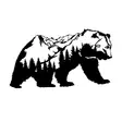 Väggdekor Metall Wallity Orso-1 Svart Metall 71x41 cm - Dekorationer, prydnadsföremål - 8684282418733 - 1
