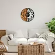 Väggklocka Wallity Valnöt/Svart Trä/Metall 56x56 cm - Väggklockor - 8683743263653 - 5