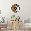 Väggklocka Wallity Valnöt/Svart Trä/Metall 56x56 cm - Väggklockor - 8683743263653 - 4