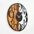 Väggklocka Wallity Valnöt/Svart Trä/Metall 56x56 cm - Väggklockor - 8683743263653 - 7
