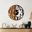 Väggklocka Wallity Valnöt/Svart Trä/Metall 56x56 cm - Väggklockor - 8683743263653 - 2
