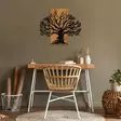 Väggdekor Trä Wallity Monumental Tree Valnöt/Svart Trä/Metall 58x67 cm - Dekorationer, prydnadsföremål - 8683342993203 - 2