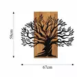 Väggdekor Trä Wallity Monumental Tree Valnöt/Svart Trä/Metall 58x67 cm - Dekorationer, prydnadsföremål - 8683342993203 - 1