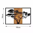 Väggdekor Trä Wallity Acacia Tree Valnöt/Svart Trä/Metall 90x58 cm - Dekorationer, prydnadsföremål - 8683743421183 - 7