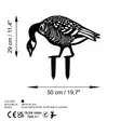 Metalldekoration Aberto Design Goose 02 Svart Metall 44x50 cm - Trädgårdsdekorationer - 8684282825173 - 6