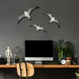 Dekorativ Väggaccessoar Aberto Design Flying Seagulls Vit Polyester 30x11x2 cm 24x9x2 cm 19x7x2 cm - Dekorationer, prydnadsföremål - 8683743851843 - 2
