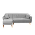 Hörnbäddsoffa Atelier del Sofa Aqua Grå Linne 225x150x85 cm - Soffor - 8682870104853 - 1