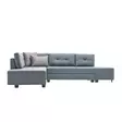 Hörnbäddsoffa Atelier del Sofa Manama Ljusblå Polyester 280x206x85 cm - Soffor - 8682870692893 - 1