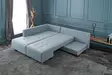 Hörnbäddsoffa Atelier del Sofa Manama Ljusblå Polyester 280x206x85 cm - Soffor - 8682870692893 - 3