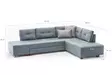 Hörnbäddsoffa Atelier del Sofa Manama Ljusblå Polyester 280x206x85 cm - Soffor - 8682870692923 - 7