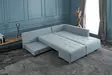 Hörnbäddsoffa Atelier del Sofa Manama Ljusblå Polyester 280x206x85 cm - Soffor - 8682870692923 - 3