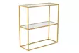 Sideboard Hanah Home Berra Guld Härdat Glas 80x85x30 cm - Sidobord och extrabord - 8683742474883 - 3