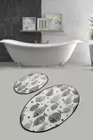 Badrumsmatta Set Mijölnir Flerfärgad 100% Polyester Antiallergisk Halkfri 50x60 cm & 60x100 cm - Badrumsmattor och våtrumsmattor - 8681875272253 - 2