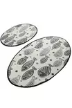 Badrumsmatta Set Mijölnir Flerfärgad 100% Polyester Antiallergisk Halkfri 50x60 cm & 60x100 cm - Badrumsmattor och våtrumsmattor - 8681875272253 - 1